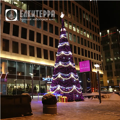 Искусственная уличная елка 10 метров с комплектом оформления Русское Рождество